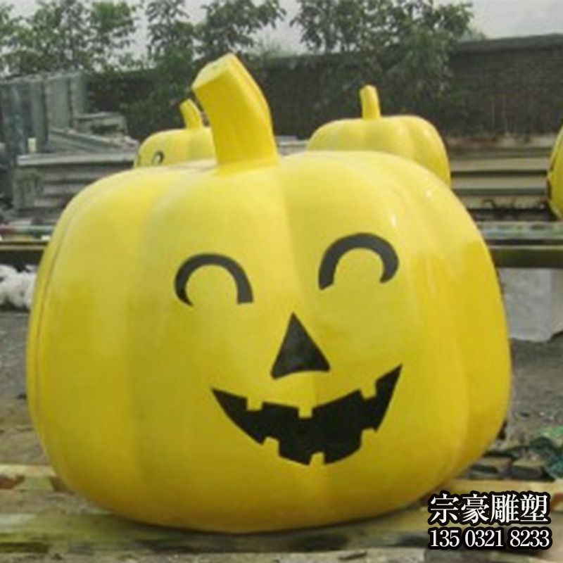玻璃鋼萬圣節(jié)南瓜雕塑 玻璃鋼萬圣節(jié)南瓜雕塑