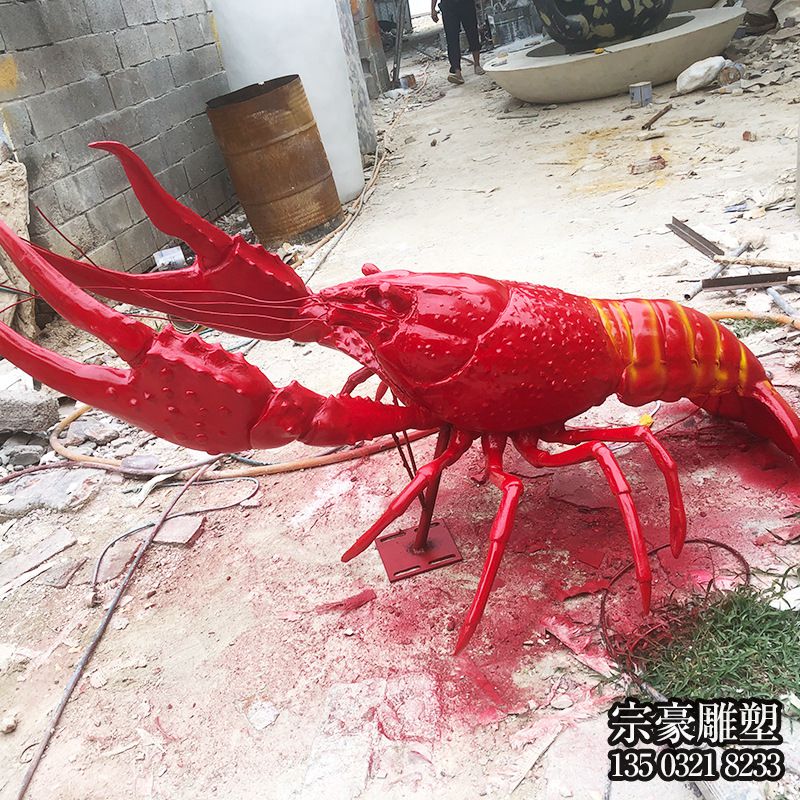 玻璃鋼仿真龍蝦造型雕塑 玻璃鋼仿真龍蝦造型雕塑