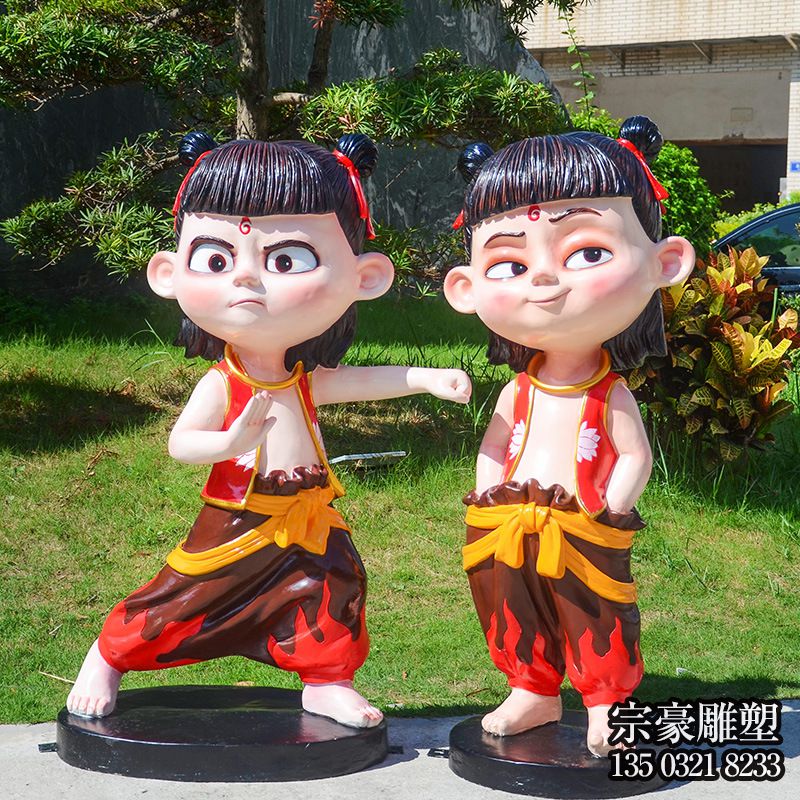 魔童哪吒動漫人物雕塑 魔童哪吒動漫人物雕塑