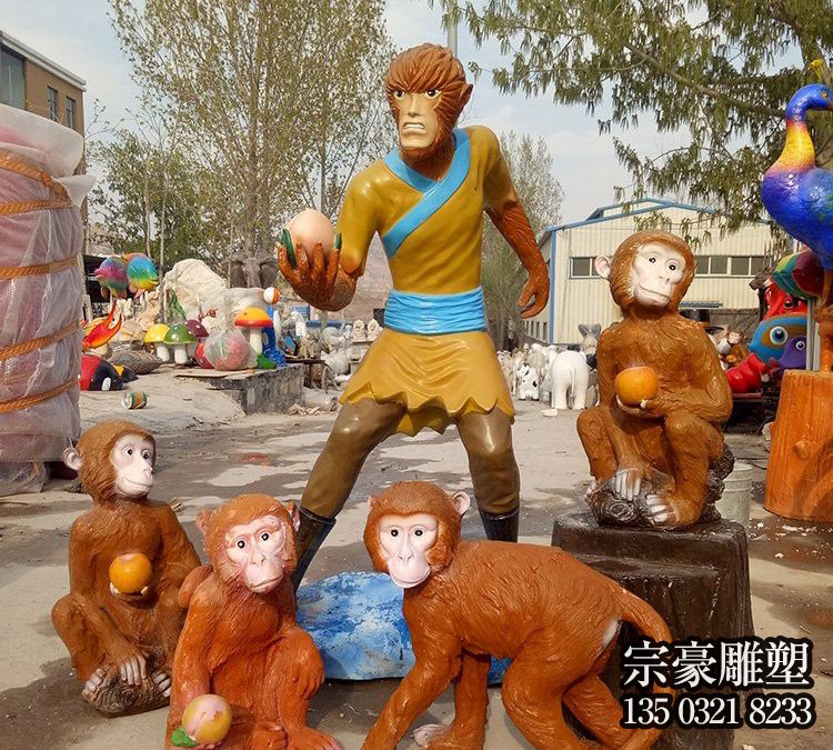 玻璃鋼猴子造型雕塑 玻璃鋼猴子造型雕塑