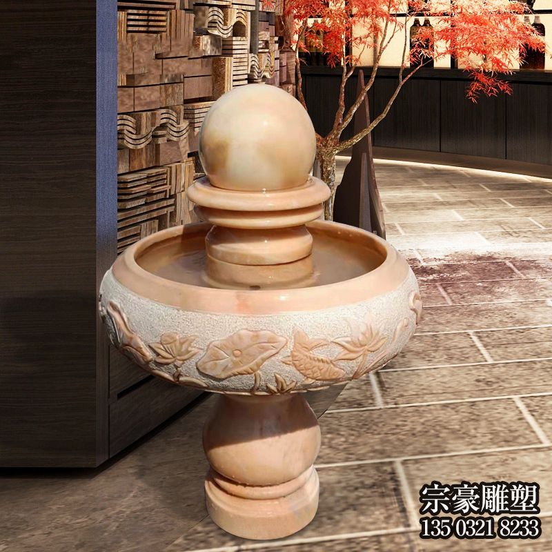 小型家用石雕風水球水缽 小型家用石雕風水球水缽