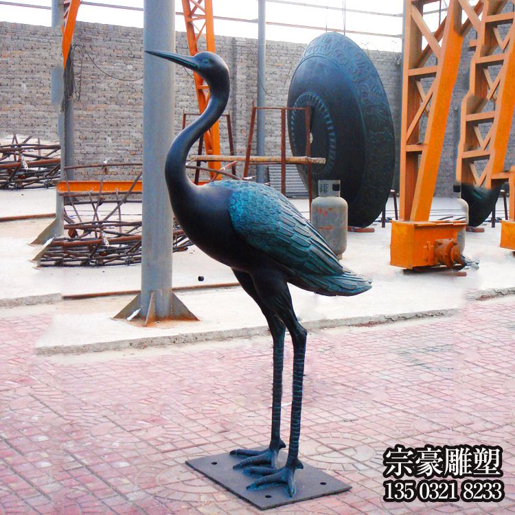 青銅鑄造仙鶴銅雕擺件 青銅鑄造仙鶴銅雕擺件